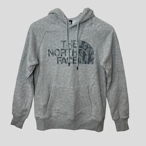 The North Face Hoodie Gray Kangaroo Pocket Camo Print Graphic Women XS NWT